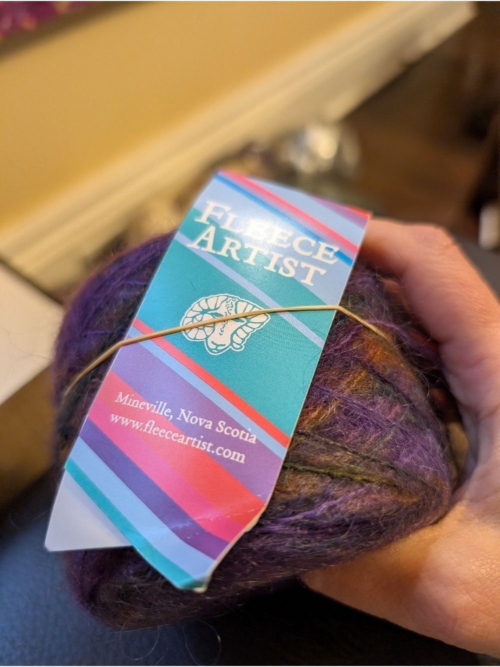 Fleece Artist Purple Gradient Mohair Blend Yarn Cakes (2) - Picture 2 of 5